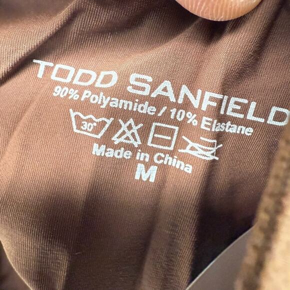 Todd Sanfield Brief Men's Medium Brown Chocolate Defiant Micro Solid NEW - Picture 5 of 6
